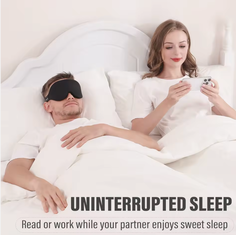 Light-Blocking Breathable Sleep Eye Mask for Travel and Home