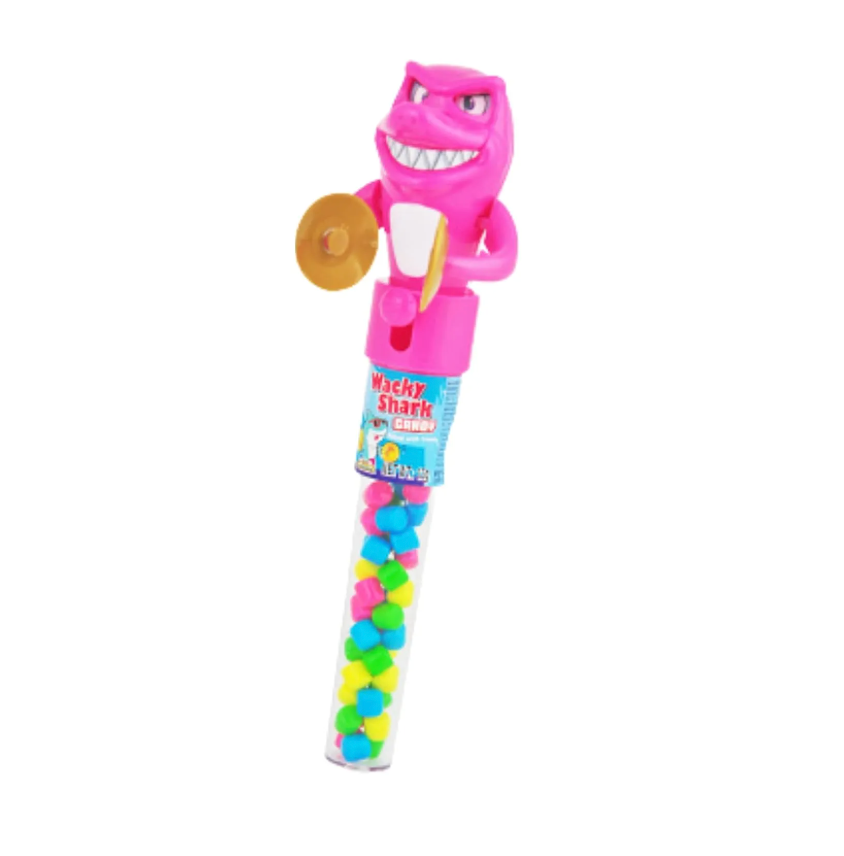 Wacky Shark Candy Toy Dispenser – 3 Pack Assorted Colors
