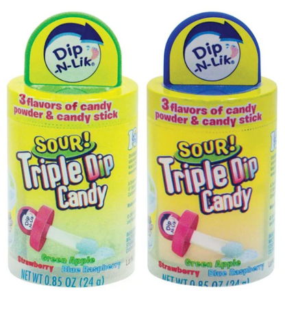Koko's Sour Triple Dip Candy – 3 Flavor Sour Powder Candy