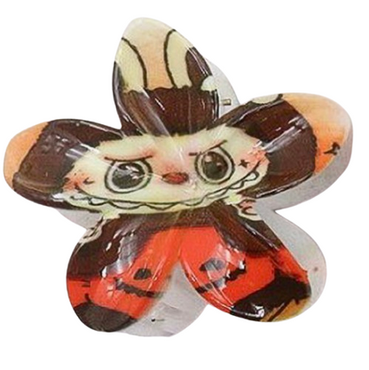 Funny Character Flower Hair Jaw Claw Clips – 6 Pack Cartoon Hair Pins