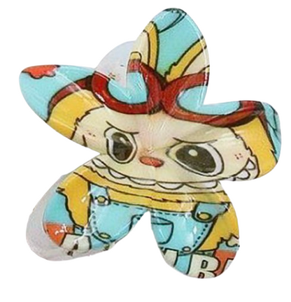 Funny Character Flower Hair Jaw Claw Clips – 6 Pack Cartoon Hair Pins