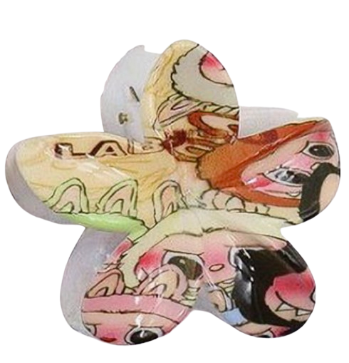Funny Character Flower Hair Jaw Claw Clips – 6 Pack Cartoon Hair Pins