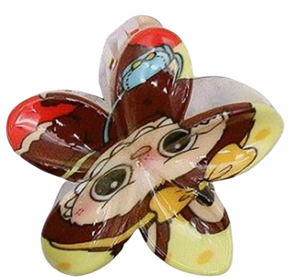 Funny Character Flower Hair Jaw Claw Clips – 6 Pack Cartoon Hair Pins