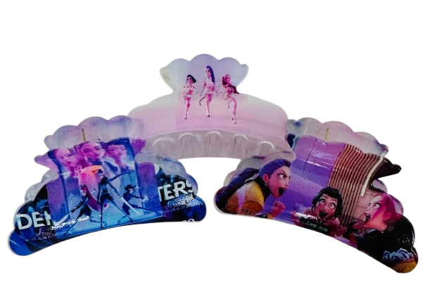 Kpop Hunter Trio Hair Claw Clips – 6 Pack Fashion Hair Accessories
