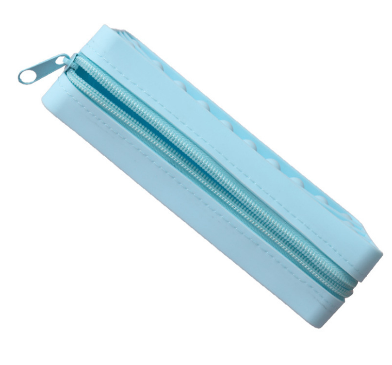 Multi-Storage Pop It Fidget Pencil Case – Rainbow Silicone