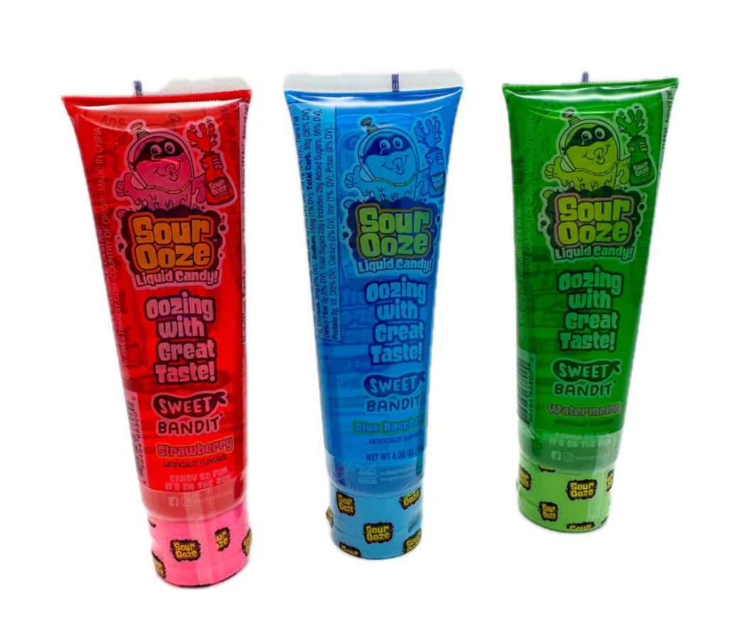 3-Pack Kidsmania Sour Ooze Candy Tubes – Assorted Flavors