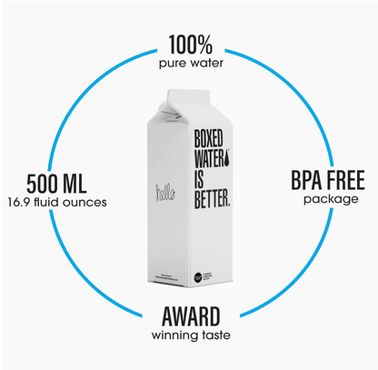 2-Pack Boxed Water Is Better – 16.9 fl oz Purified Drinking Water Carton