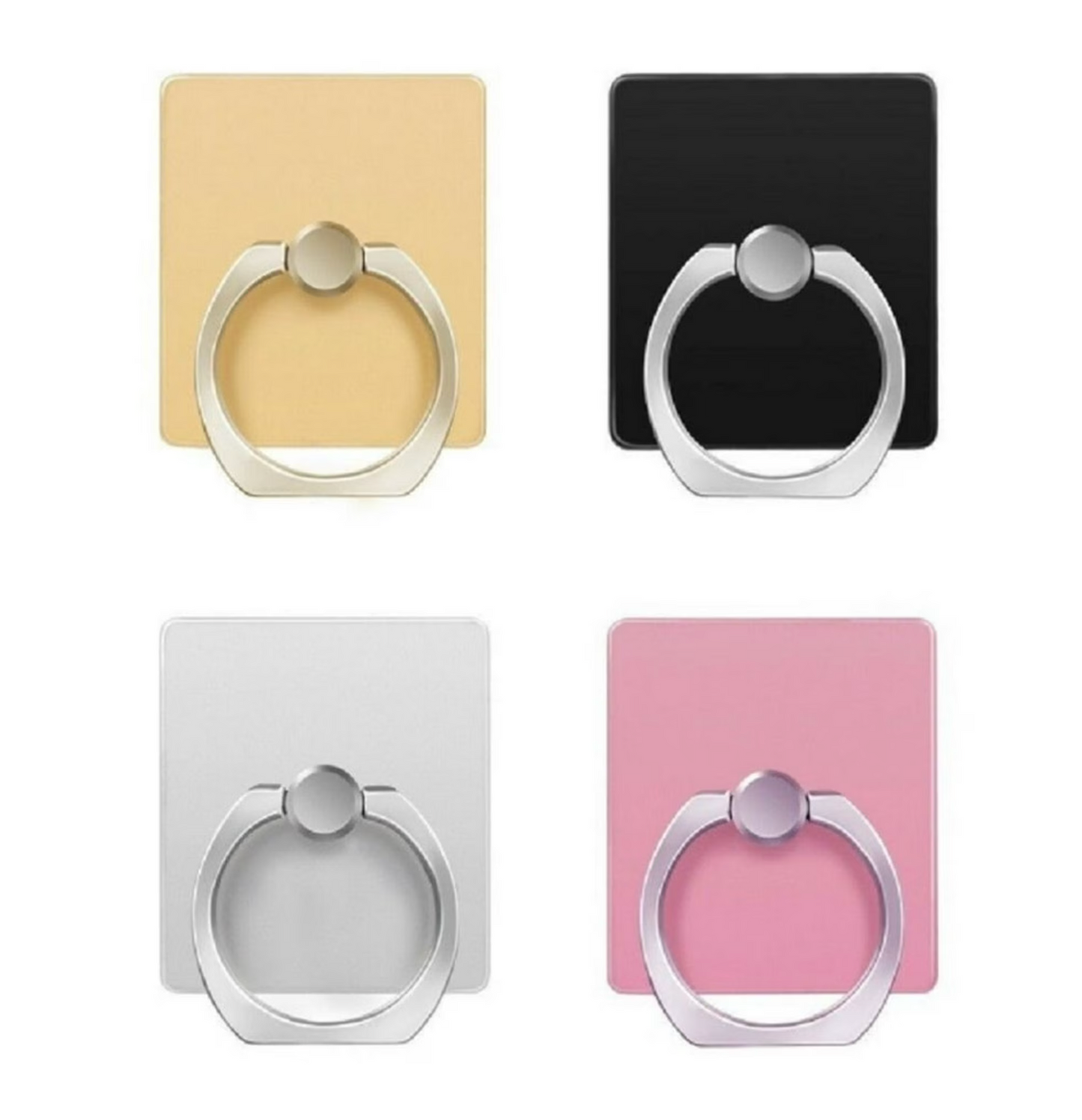 2-Pack 360° Rotating Phone Ring Holder – Square Grip Stand