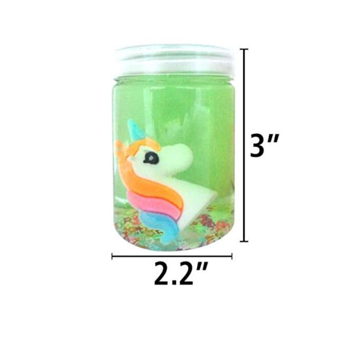 Unicorn Miniature Doll Crystal Slime Toy – 2 Pack Random Character Selection