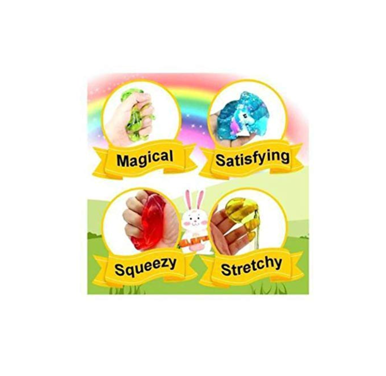 Unicorn Miniature Doll Crystal Slime Toy – 2 Pack Random Character Selection