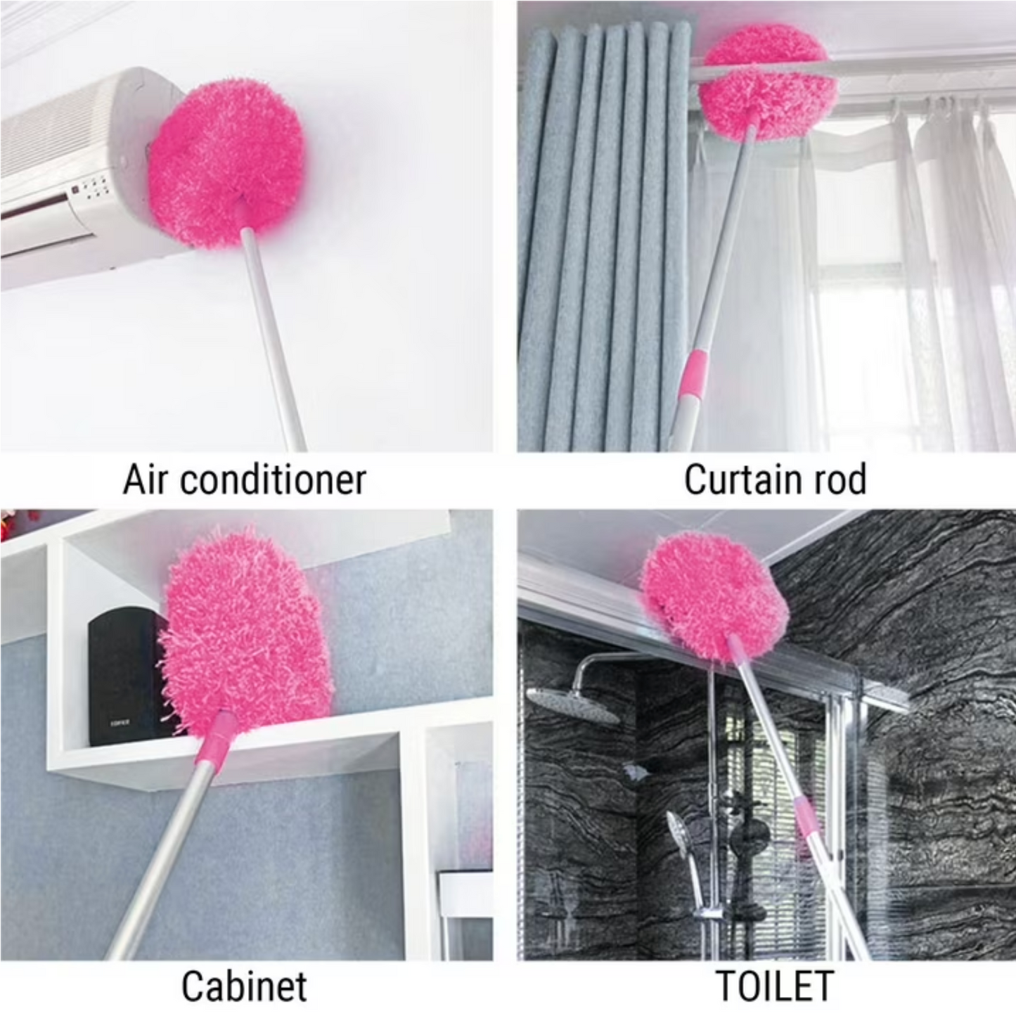 Adjustable Ceiling Fan Duster with Extension Pole