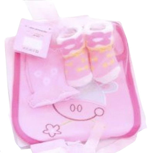 Baby Bib, Sock & Mitten Gift Set – Boys or Girls 3-Piece Matching Sets