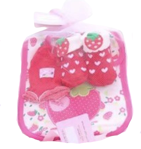 Baby Bib, Sock & Mitten Gift Set – Boys or Girls 3-Piece Matching Sets