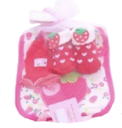 Baby Bib, Sock & Mitten Gift Set – Boys or Girls 3-Piece Matching Sets
