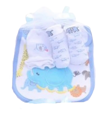 Baby Bib, Sock & Mitten Gift Set – Boys or Girls 3-Piece Matching Sets
