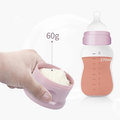 4-Layer Portable Toddler Snack Container & Milk Powder Dispenser with Side Openings