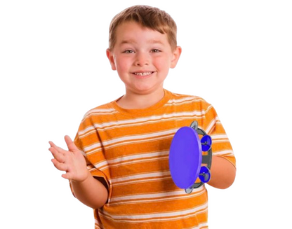 5.5" Neon Tambourine Kids Toy – 2 Pack Handheld Musical Set