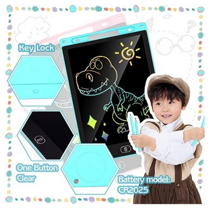Portable 8.5-Inch LCD Writing Tablet for Kids – Drawing & Learning Pad with Stylus, 2-Pack
