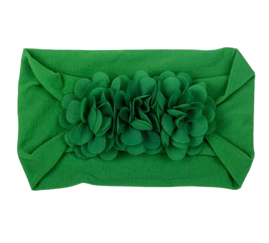 Soft Stretchy Baby Headband with Floral Turban Design – Newborn & Infant Hair Wrap (0–12 Months)