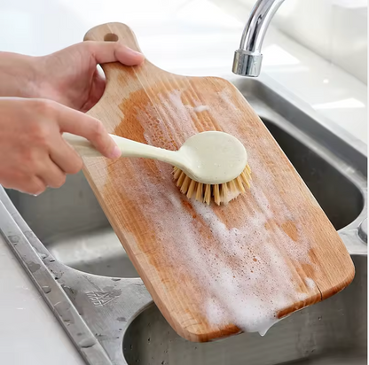 2-Pack Long Handle Kitchen Scrub Brush Non Slip Dish and Pot Cleaning Tool with Soft Bristles for Efficient Cleaning