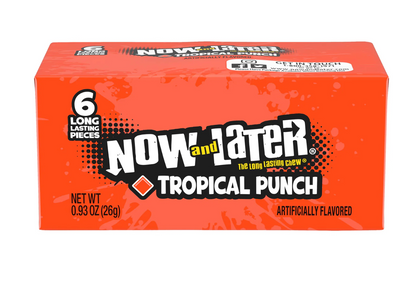 Now and Later Assorted Fruit Chewy Candy Bars 24 Count Variety Pack
