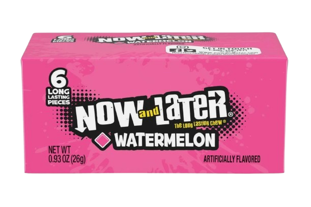 Now and Later Assorted Fruit Chewy Candy Bars 24 Count Variety Pack