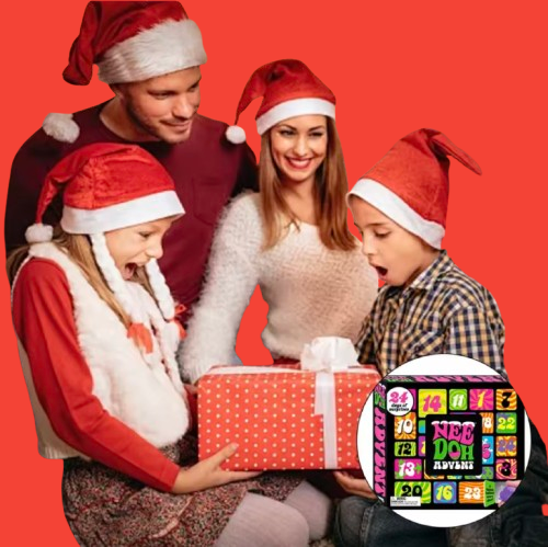 Nee Doh Advent Calendar – 24-Piece Blind Box Squishy Fidget Toy Set for Stress Relief
