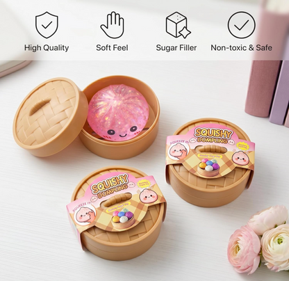 Glitter Squishy Dumpling Blind Box Stress Relief Toy – Quick-Rebound Sensory Squeeze Ball