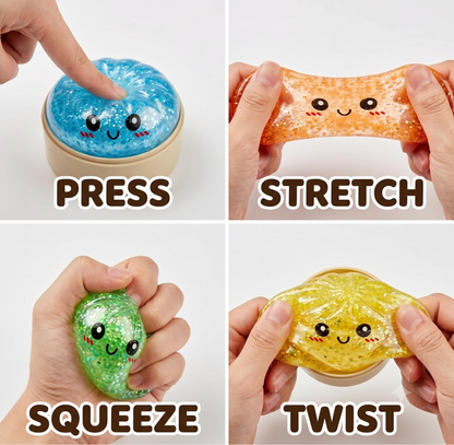 Glitter Squishy Dumpling Blind Box Stress Relief Toy – Quick-Rebound Sensory Squeeze Ball