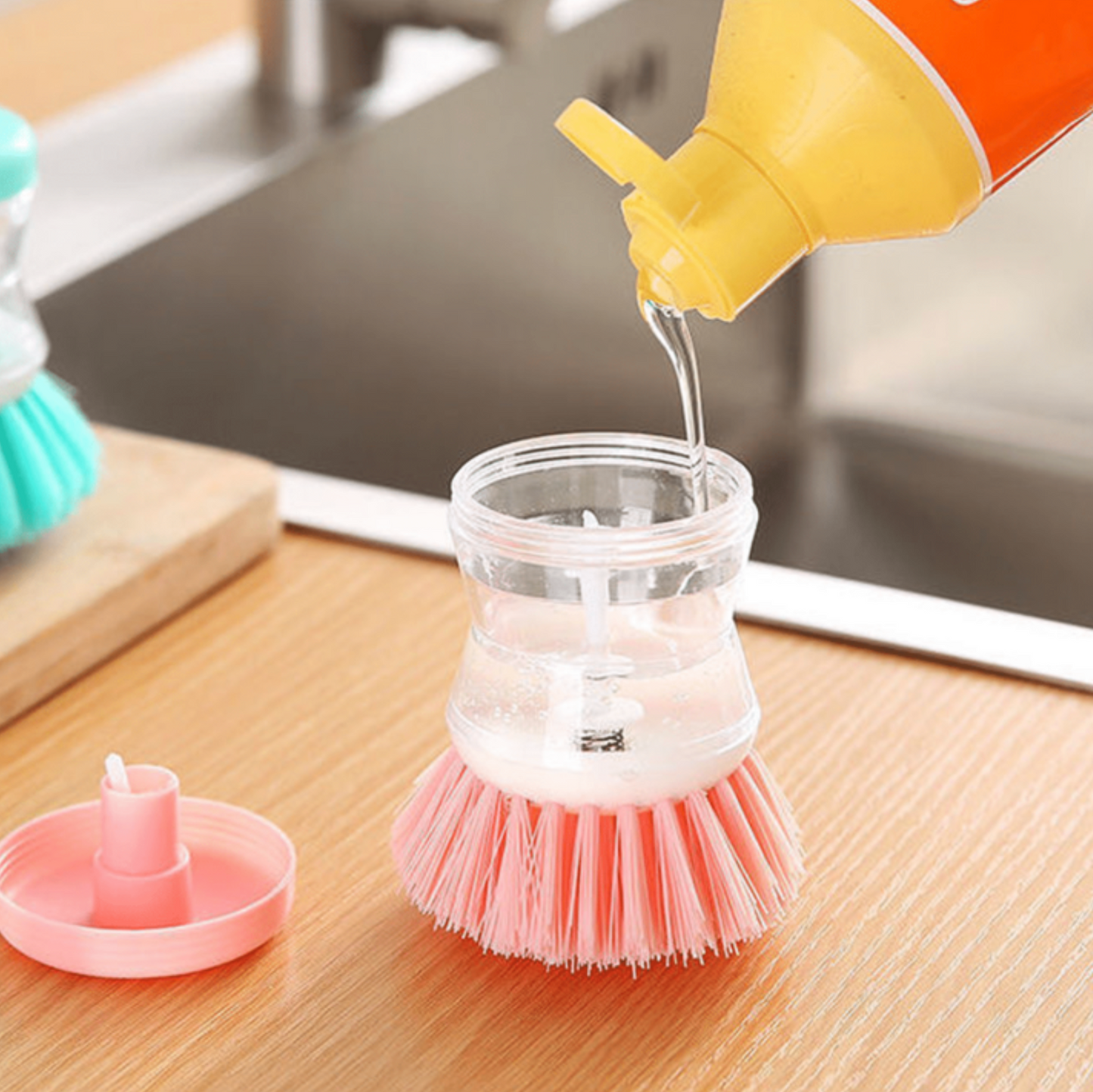 2-Pack Multifunctional Liquid Dispensing Cleaning Brush