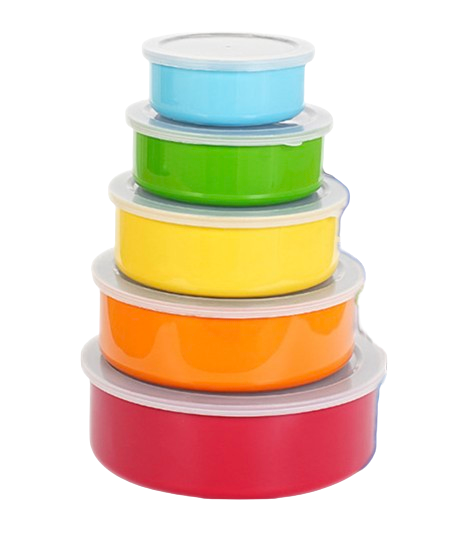 5-Piece Stainless Steel Airtight Food Storage Container Set