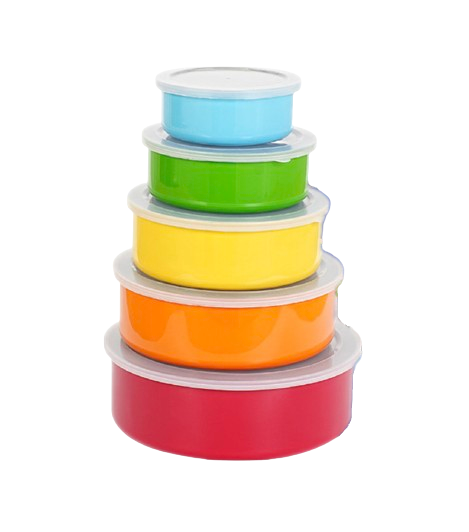 5-Piece Stainless Steel Airtight Food Storage Container Set