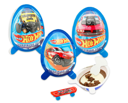 10-Pack Chocolate Candy Hot Wheels Fun Surprise Egg