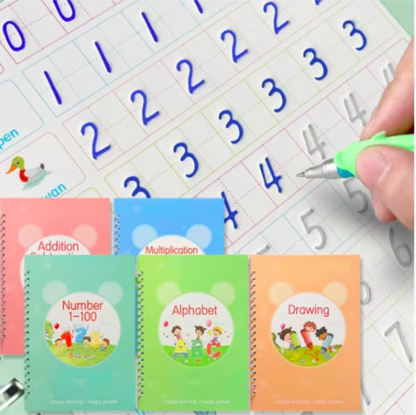 5-Piece Reusable Magic Groove Copybook Set