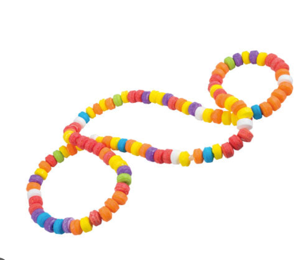 Candy Necklace – 10-Pack Assorted Fruity Candy Jewelry