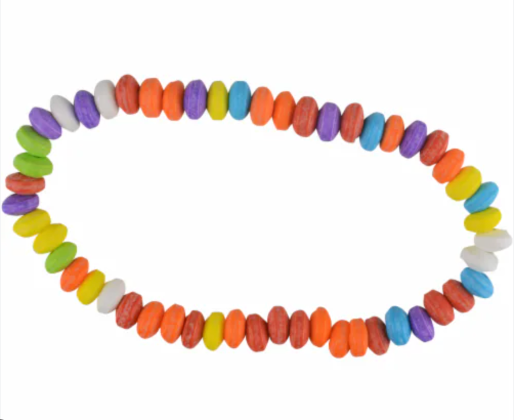 Candy Necklace – 10-Pack Assorted Fruity Candy Jewelry