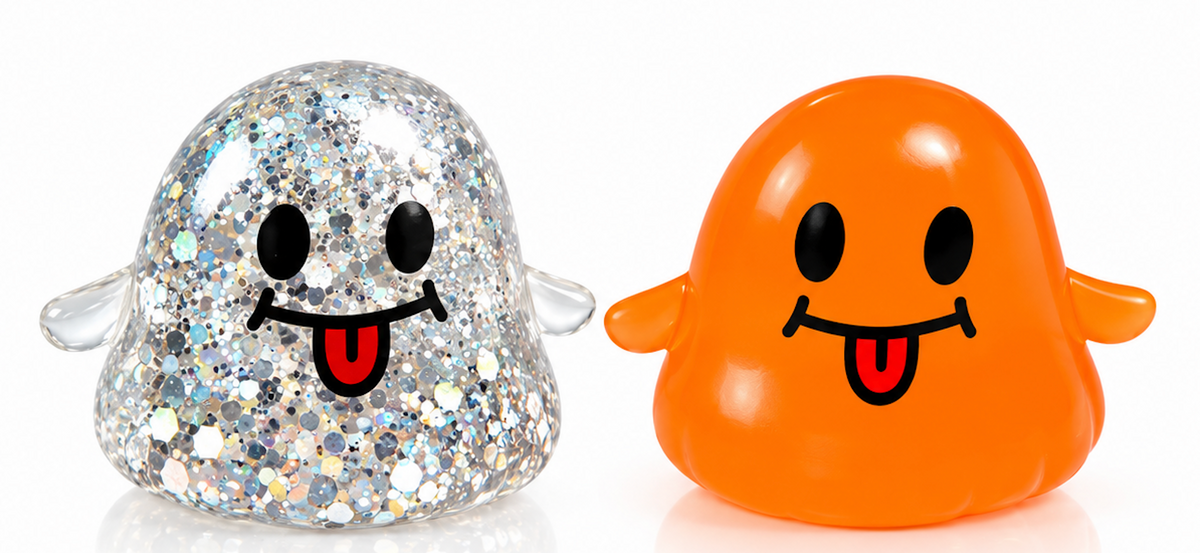 2-Pack Halloween Ghost Slow-Rebound Squeeze Stress Relief Toys – Random Color Selection