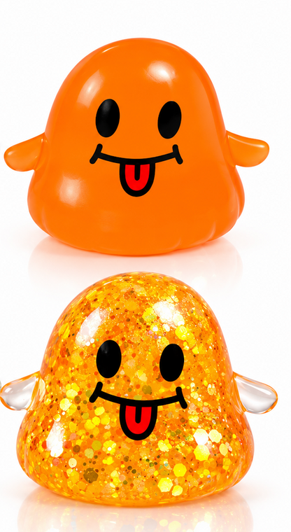 2-Pack Halloween Ghost Slow-Rebound Squeeze Stress Relief Toys – Random Color Selection