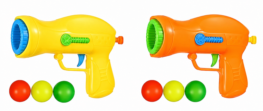 Lightweight Ball Gun Toy Set with Soft Foam Balls – 2 Pack