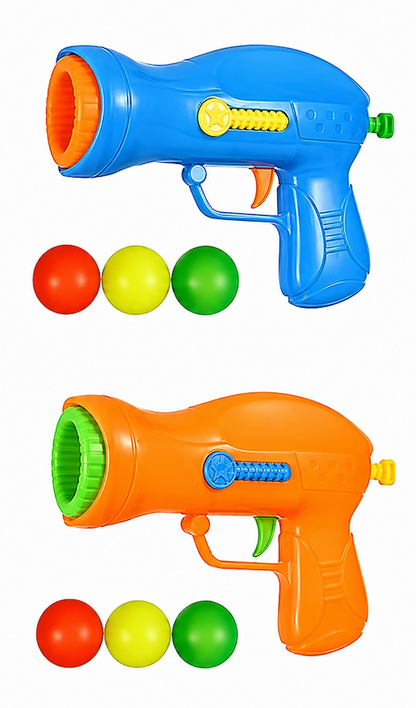 Lightweight Ball Gun Toy Set with Soft Foam Balls – 2 Pack