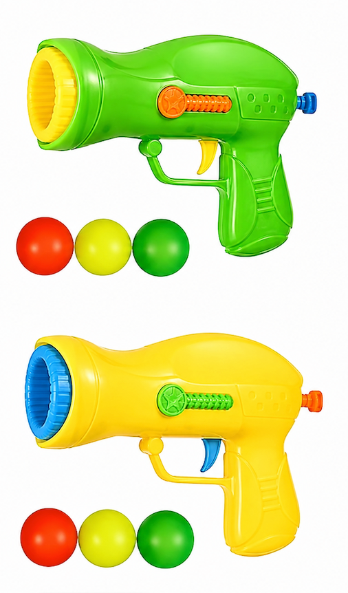 Lightweight Ball Gun Toy Set with Soft Foam Balls – 2 Pack