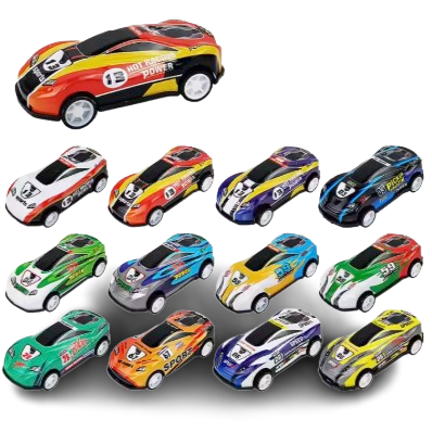 Safe Haven & CO Assorted Mini Metal Pull-Back Racing Cars – 8-Pack Party Favor Set