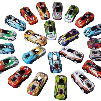 Safe Haven & CO Assorted Mini Metal Pull-Back Racing Cars – 8-Pack Party Favor Set