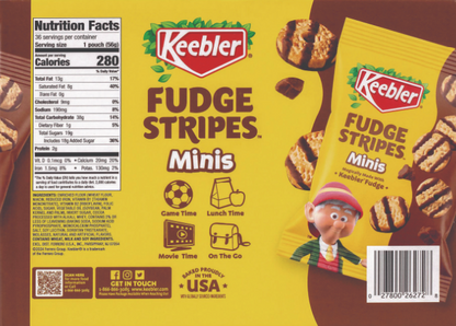 2-Pack Keebler Fudge Stripes Minis Cookies 2 oz