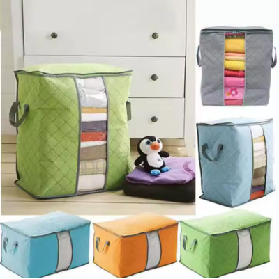 Large Foldable Storage Bag with Handles – Transparent Front Window