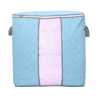 Safe Haven & CO Large Foldable Storage Bag with Handles – Transparent Front Window