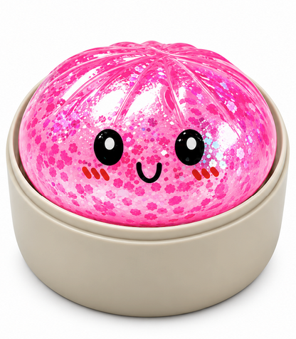 2-Pack Mini Glitter Squishy Dumpling Blind Box Stress Relief Toy – Quick-Rebound Sensory Squeeze Ball