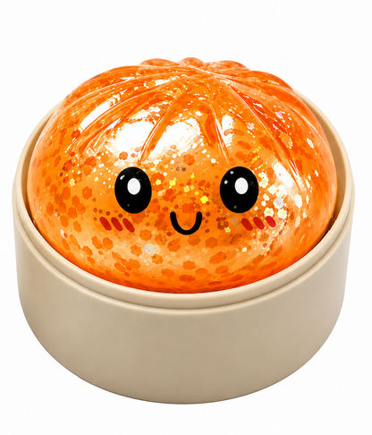2-Pack Mini Glitter Squishy Dumpling Blind Box Stress Relief Toy – Quick-Rebound Sensory Squeeze Ball
