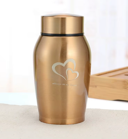 Premium Stainless Steel Pet Urn for Ashes Memorial
