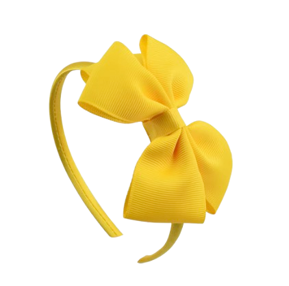 Safe Haven & CO Kids Fabric Bow Headband – Assorted Color Options, Soft Elastic Hair Band